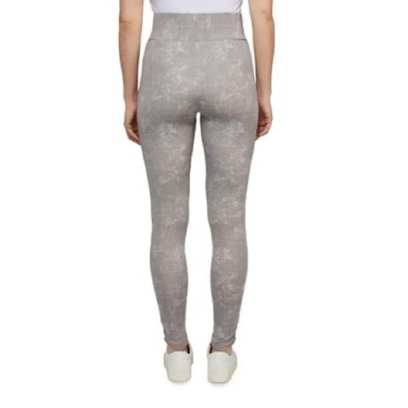 Mexx Women's Leggings Washed Tie Dye Ruched Grey High Rise Waist Size Medium - Picture 14 of 14